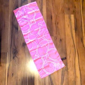 Pink Coach silk scarf